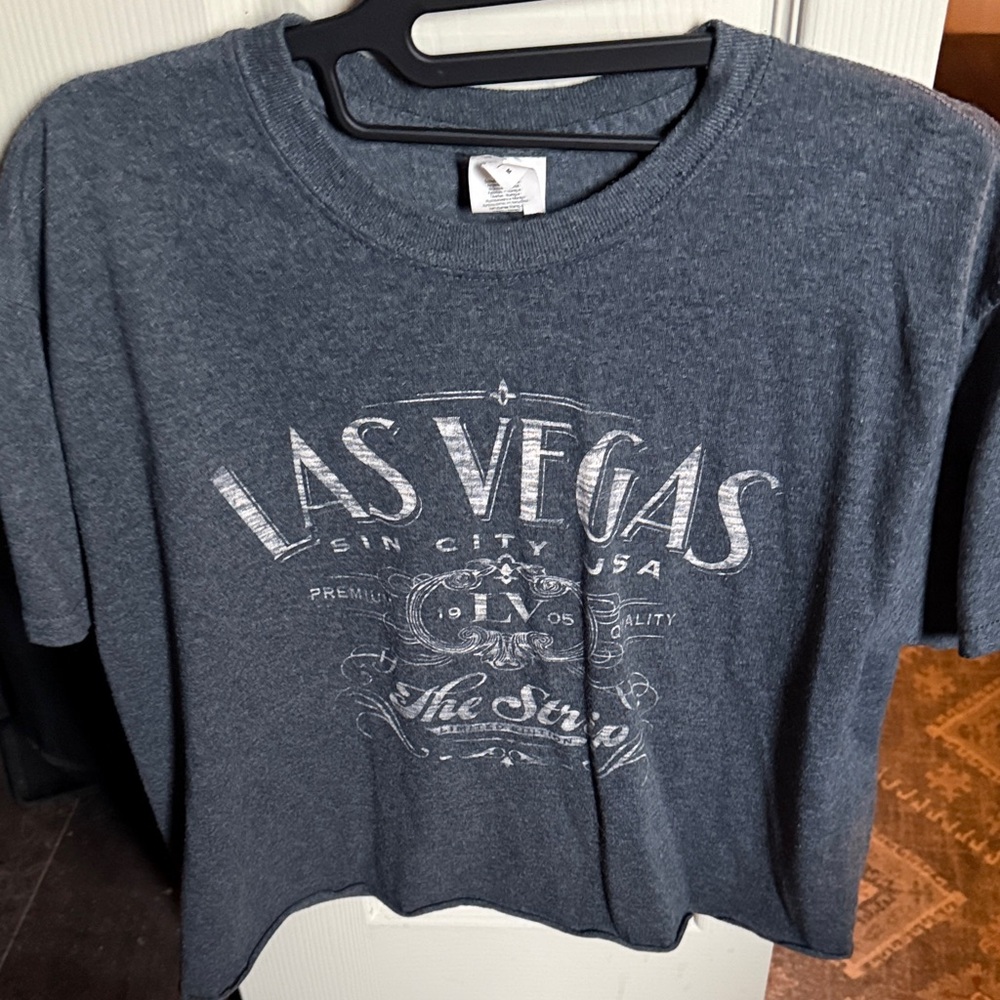 🌞Las Vegas crop diy t shirt